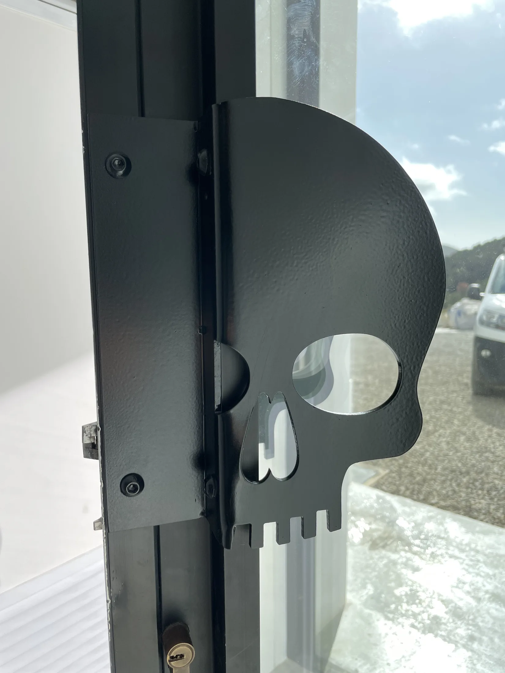Detalle de puerta con calavera 2